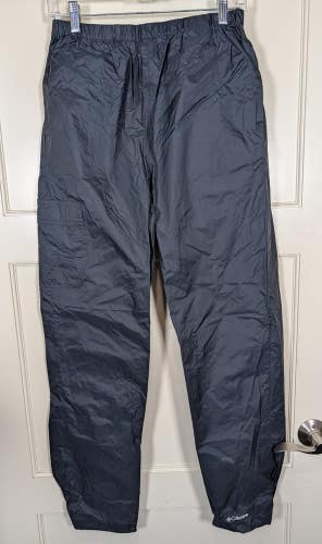 Columbia Teens Boys Rain Pant XL Black Logo Elastic Waist Waterproof Outdoor
