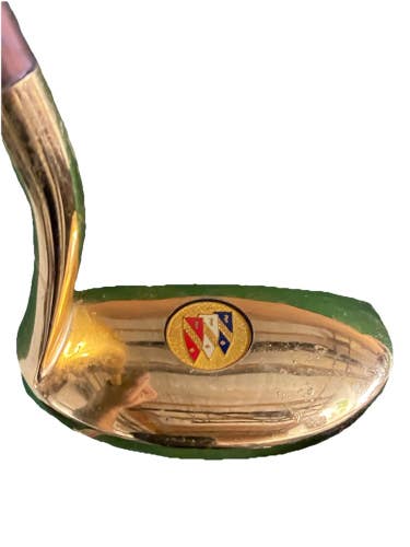 24k Gold Plated Jack Crane Commemorative Mid-Mallet Putter RH 35 Leather Grip HC