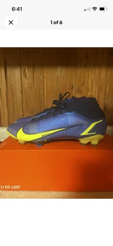 RARE Nike Mercurial Superfly 8 Elite FG Sapphire Blue Volt CV0958575 Men size 11
(New)