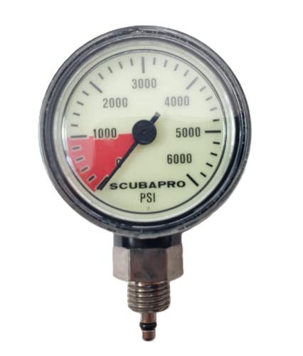 Scubapro Mini, Compact 2" 6,000 PSI Scuba Dive Pressure Gauge SPG Subgear Uwatec