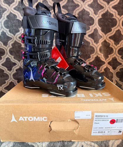 Brand New! 2027 Atomic Redster TX 110 Ski Boots Size 23.5 Flex-110