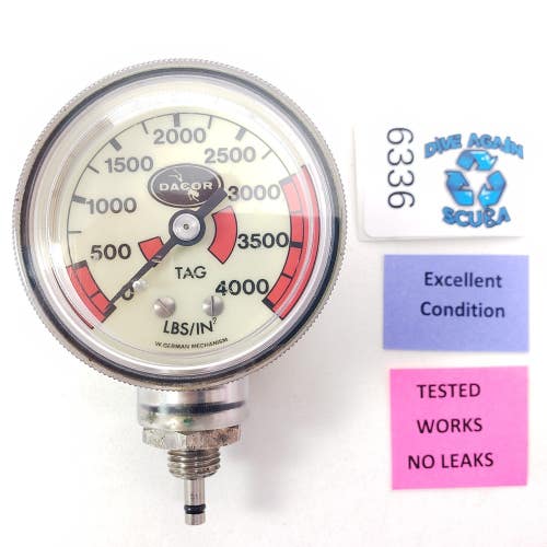 Dacor 5000 PSI SPG Submersible Pressure Gauge Scuba Dive      #6336