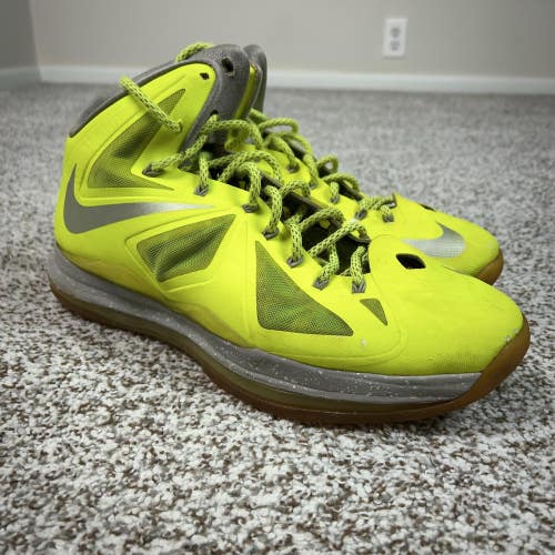 Nike Shoes Mens Size 10 Yellow Volt LeBron X Basketball High Top Sneakers Sport