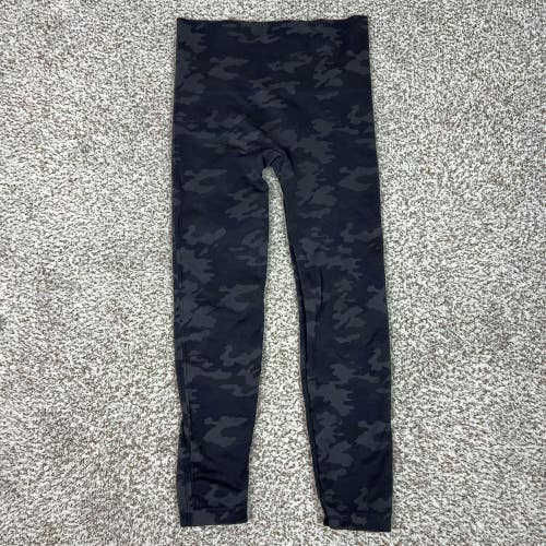 Spanx Pants Womens Large Black Camo Compression Leggings Shaping Yoga Workout