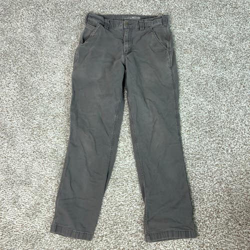 Carhartt Pants Mens 32x32 Gray Workwear Utility Rugged Relaxed Canvas Trousers