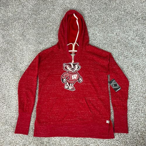 Wisconsin Badgers Hoodie Women Small Red College NCAA Pullover Sweatshirt Sport
