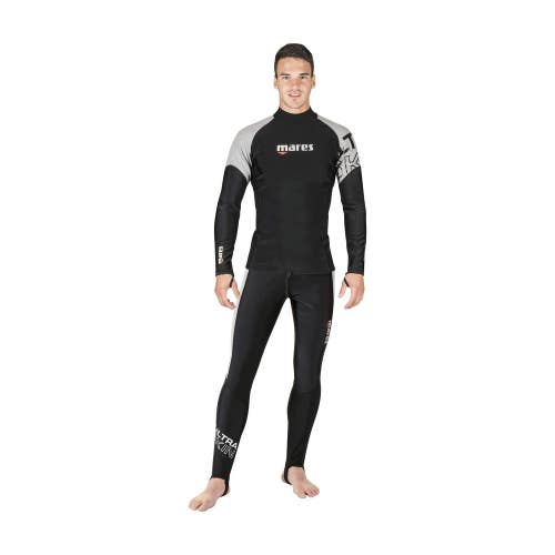 Mares Ultra Skin Long Dive Pants Mens, Black and Grey