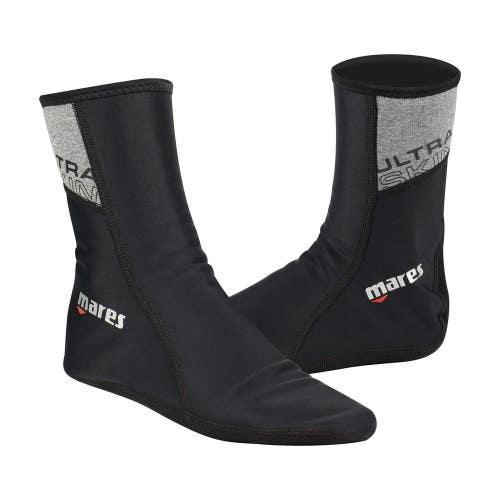 Mares Ultra Skin Dive Socks, Black/Grey