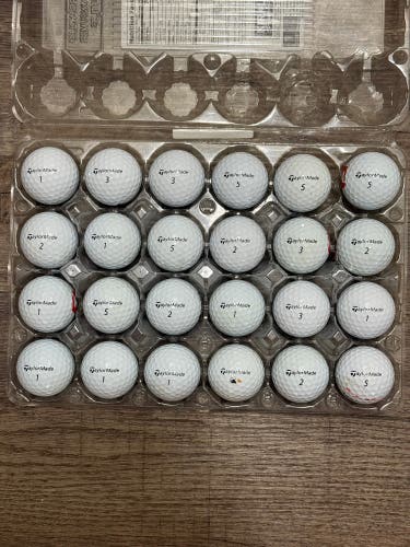 24 TaylorMade TP5 Golf Balls - 4A Good Condition