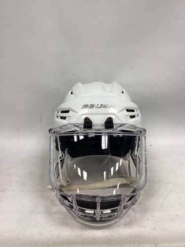 Used Bauer RE-AKT 95 Helmet Full Visor Combo White MD 11851-S000053834