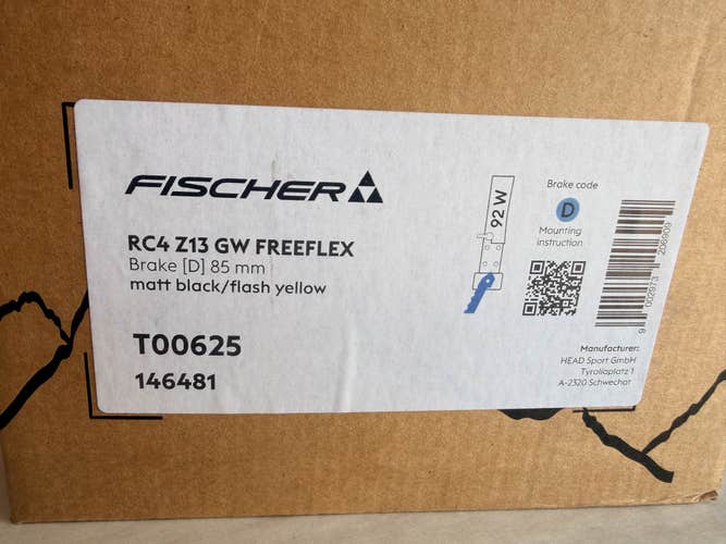 Brand NEW! FISCHER RC4 Z13 GW Freeflex Bindings (Din 4-13)