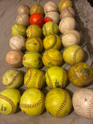 Used Softball # 12 Pack Of 28