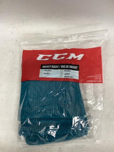 Used CCM Hockey Sock Teal Junior 11851-S000053599