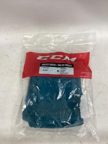 Used CCM Hockey Sock Teal Junior 11851-S000053598
