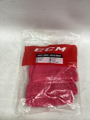 Used CCM Hockey Sock Pink Junior 11851-S000053595