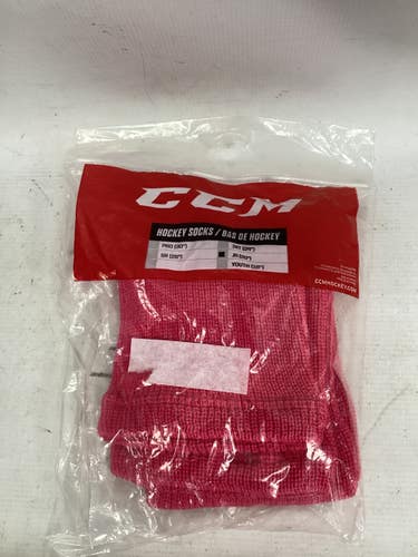 Used CCM Hockey Sock Pink Junior 11851-S000053596
