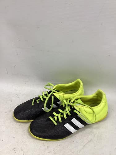 Used Adidas Soccer Indoor Shoes Black And Yellow Senior 7 11851-S000053715