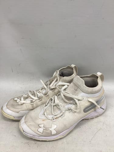 Used Under Armour Soccer Turf Shoes White Senior 10 11851-S000053726