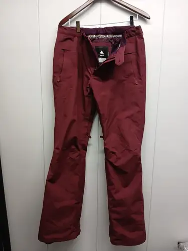 Burton Pants Womens Sz M Gore-Tex Maroon Snowboard Ski Insulated Living Lining