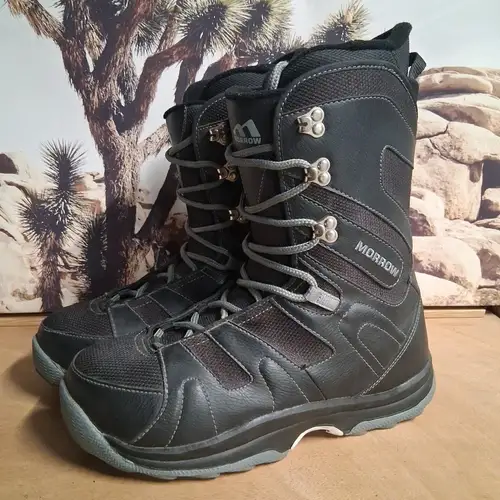 Morrow Men’s Black Lace-Up Size 9 US Mondo 27 Snowboarding Boots NICE!