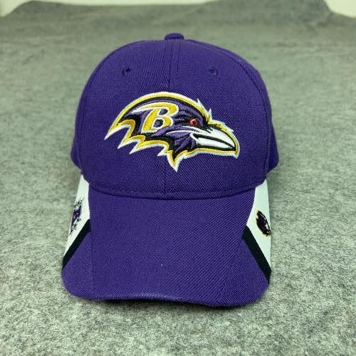 Baltimore Ravens Mens Hat Strap Back Purple Cap Football NFL Reebok Wool Blend