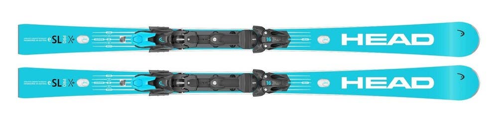 HEAD Worldcup Rebels e-SL Pro Skis with RP WCR 14 Race Plate, Blue/White, 150 cm