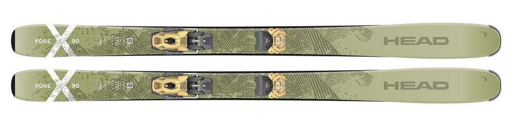 HEAD KORE X 90 All-Mountain Skis, Olive/White