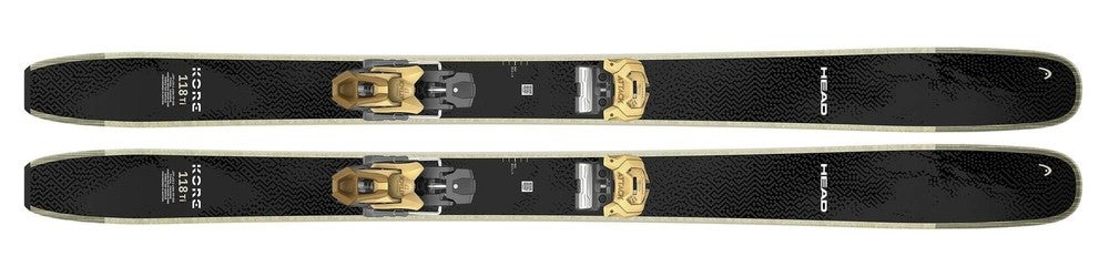 HEAD KORE 118 Ti Freeride Skis, Black/Beige