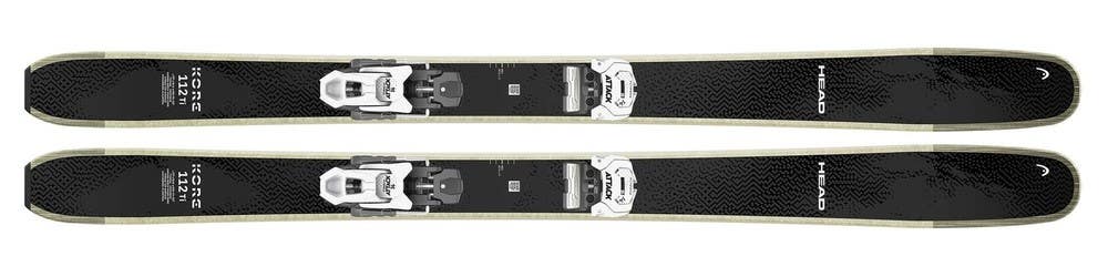 HEAD KORE 112 Ti Freeride Skis, Black/White