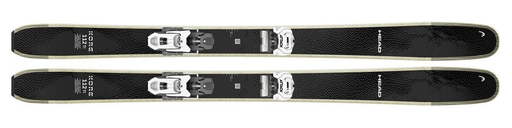 HEAD KORE 112 Ti Freeride Skis, Black/White