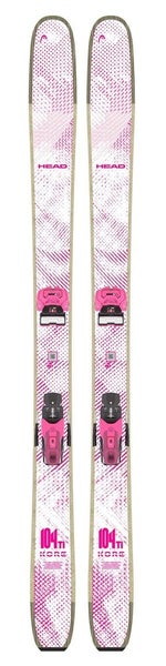 HEAD KORE 104 Ti W Womens Freeride Skis, White/Pink