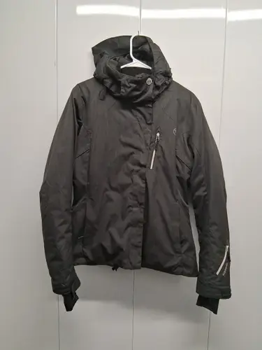 Rossignol Ski Jacket Women’s Insulated Size Large Black Hooded Snow