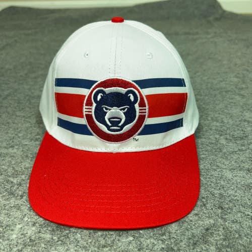 Chicago Cubs Mens Hat Strap Back White Red Baseball MLB Logo Sports Casual SGA