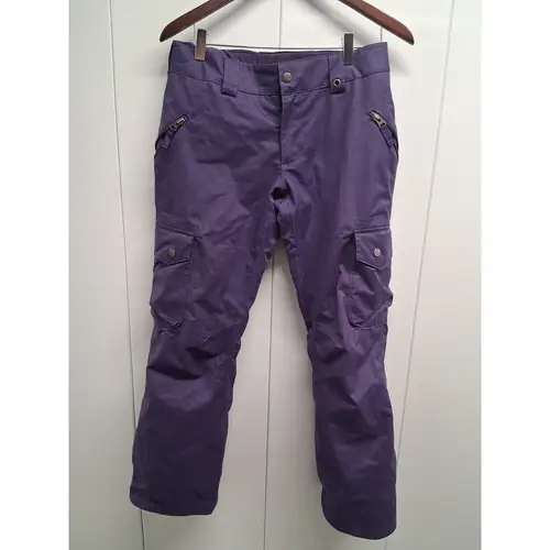 Burton Womens Purple Herringbone Cargo Snowboard Ski Pants XS