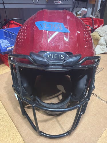 USED VICIS02 ADULT FOOTBALL HELMET - MEDIUM - PEARL CARDINAL
