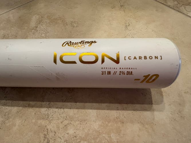 2024 Rawlings Icon Composite USSSA Certified Bat (-10) 21 oz 31" (Used)