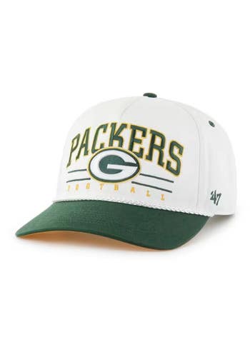 Green Bay Packers '47 Brand White NFL Roscoe Rope Hitch Adjustable Snapback Hat