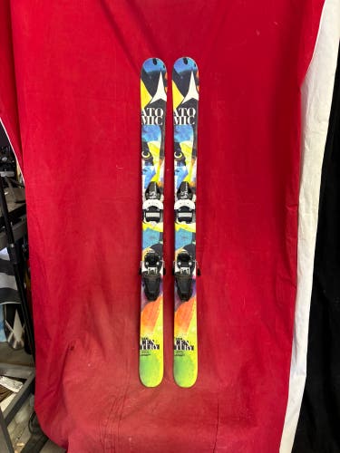 Atomic Century women's or junior all-mountain skis, 120cm
Bindings: Tyrolia 
Binding Range: 200-266m