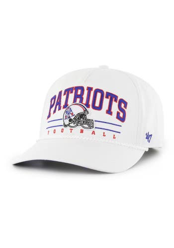New England Patriots '47 Brand White NFL Roscoe Hitch Adjustable Snapback Hat