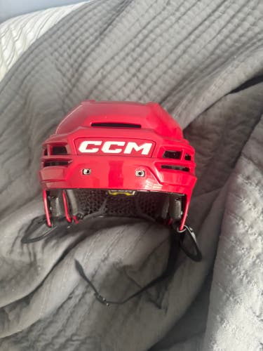 Red Medium CCM Super Tacks X Helmet Pro Stock (New)
