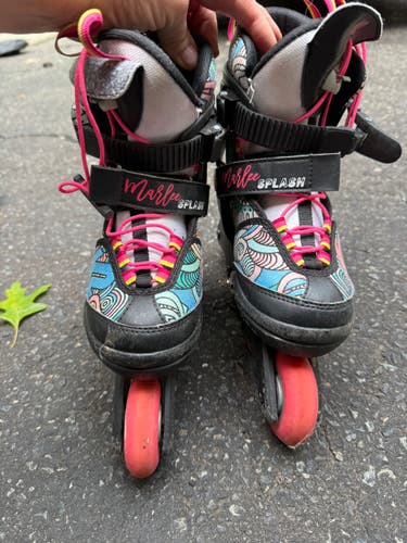 K2 Marlee Splash adjustable children’s inline skates, fitting US kids’ sizes 11–2 (EU 29–34)