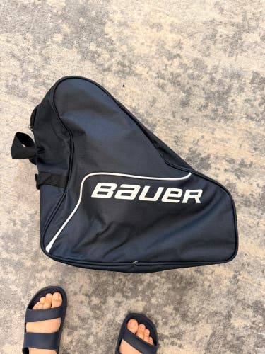 Bauer Hockey Skate Bag Black White Logo Zipper Carry Bag