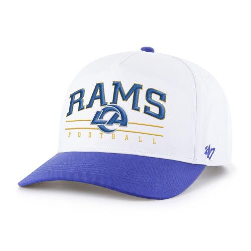 Los Angeles Rams '47 Brand White NFL Roscoe Rope Hitch Adjustable Snapback Hat