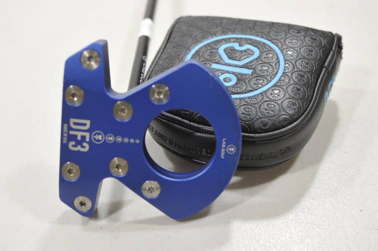 LAB Golf DF3 Blue 35" 69 Putter Right Accra Graphite with Cover #229047