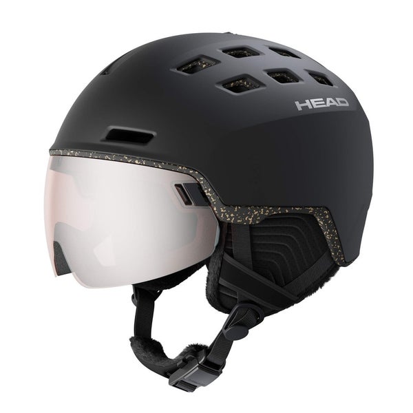 HEAD RADAR RETHINK Visor Ski Helmet, Black, Size XS/S