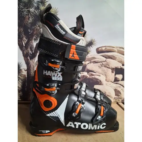 Atomic Hawx Ultra 110 Mens Ski Boots Black Orange 26.0 26.5 300mm