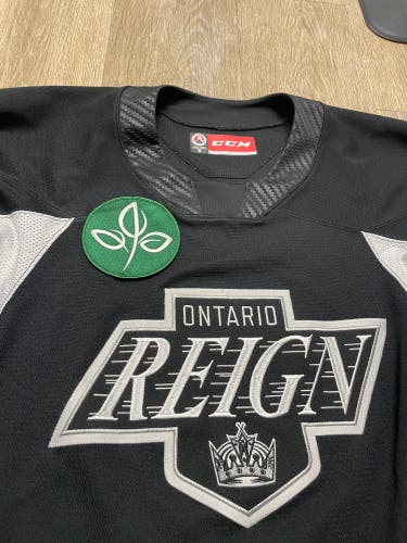 Authentic Pro Stock CCM Hockey Practice Jersey Ontario Reign 54 Made in Canada Black