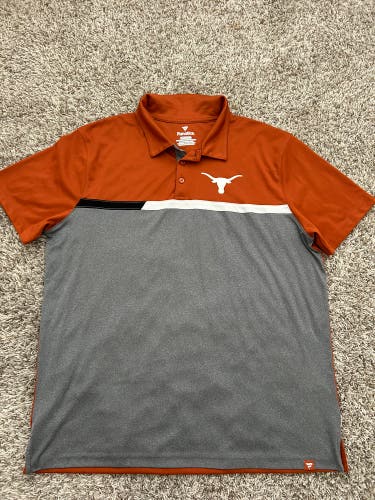 Texas Longhorns Fanatics Short Sleeve Polo Shirt Men's XXL Orange