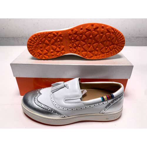 Royal Albartross The Grace Silver Shoes White Women's SZ 6 NIB