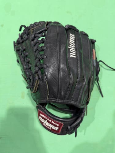 Black Nokona Bloodline pro elite LH Outfield Baseball Glove 12.75" (Used)